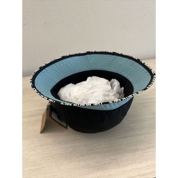 The North Face Mens Sz S/M Cypress Bucket Hat Black Blue Reef Waters - Picture 4 of 6